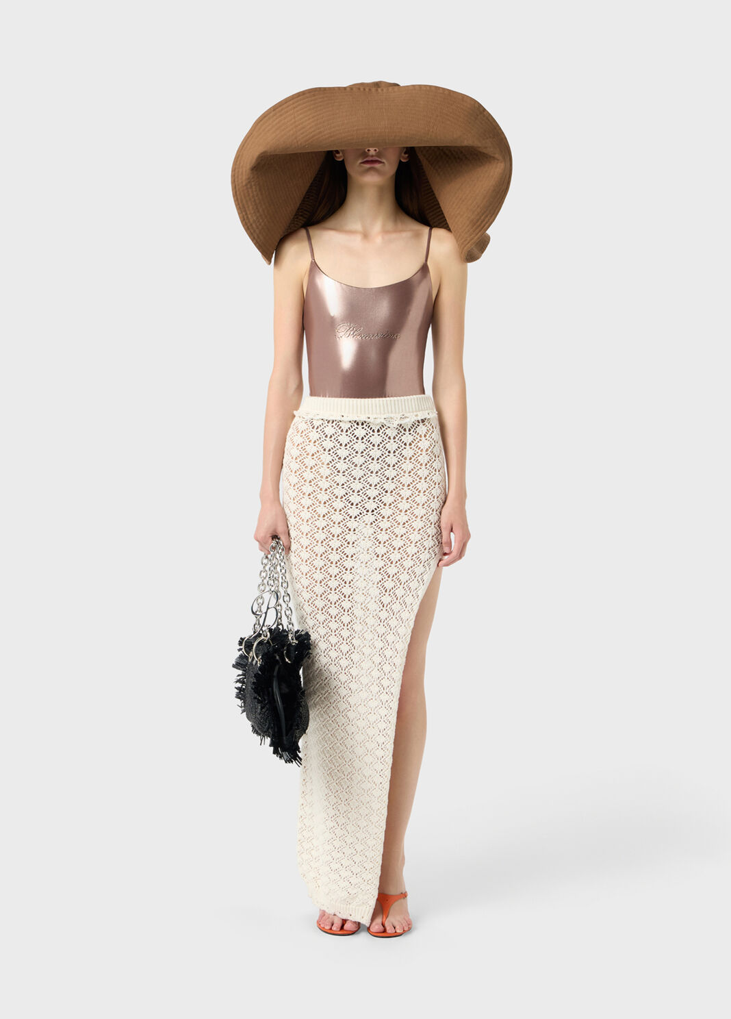 Costume intero in jersey laminato con ricamo  Blumarine - large image number 3