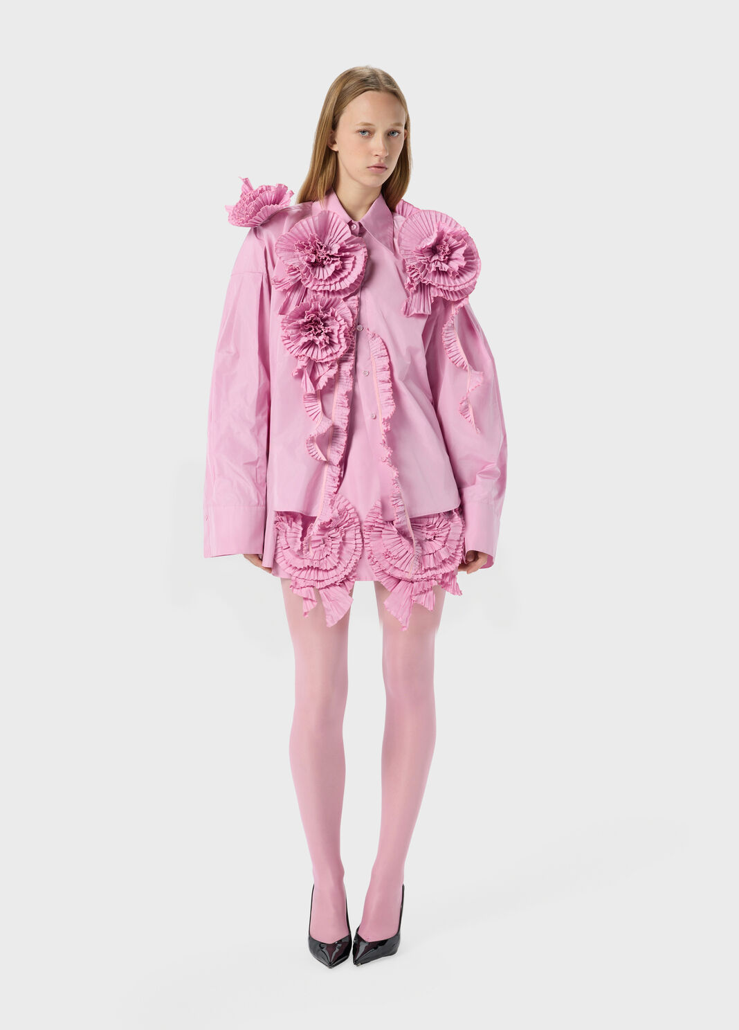 Taffeta shirt with 3D roses  Blumarine - large image number 3