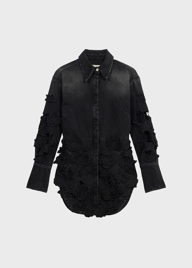 Denim shirt with inset embroidery  Blumarine - medium