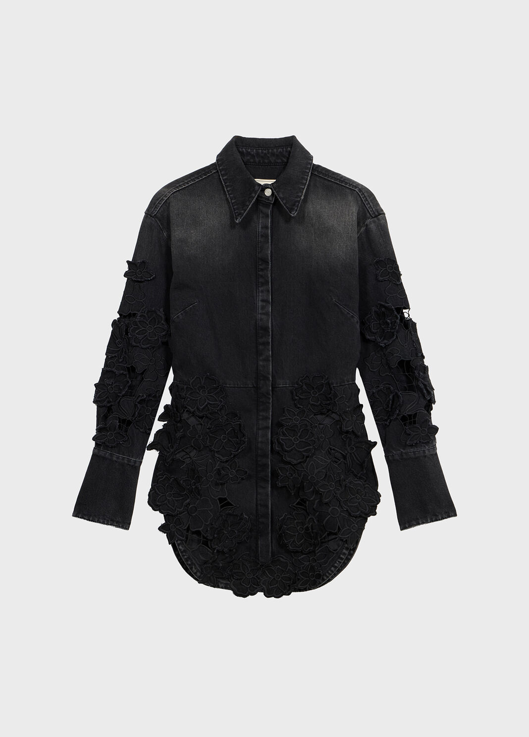 Denim shirt with inset embroidery  Blumarine - large image number 4