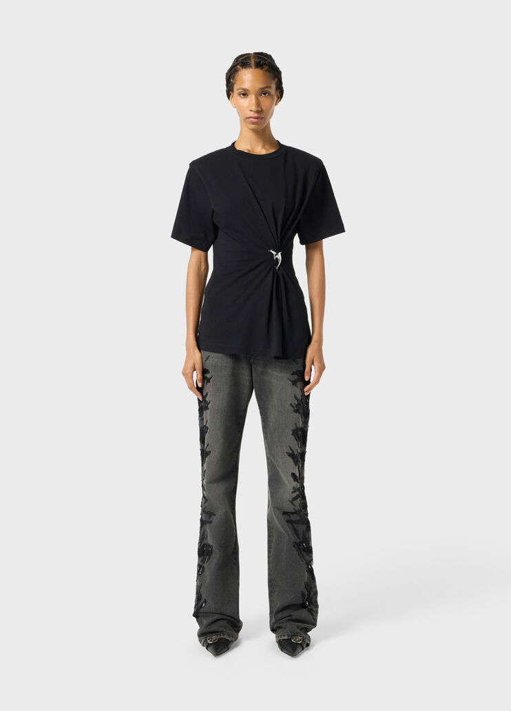 Jersey T-shirt with gathering  Blumarine - large image number 3