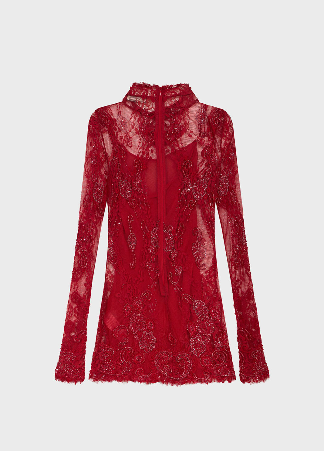 Short lace dress with embroidery  Blumarine - large image number 5