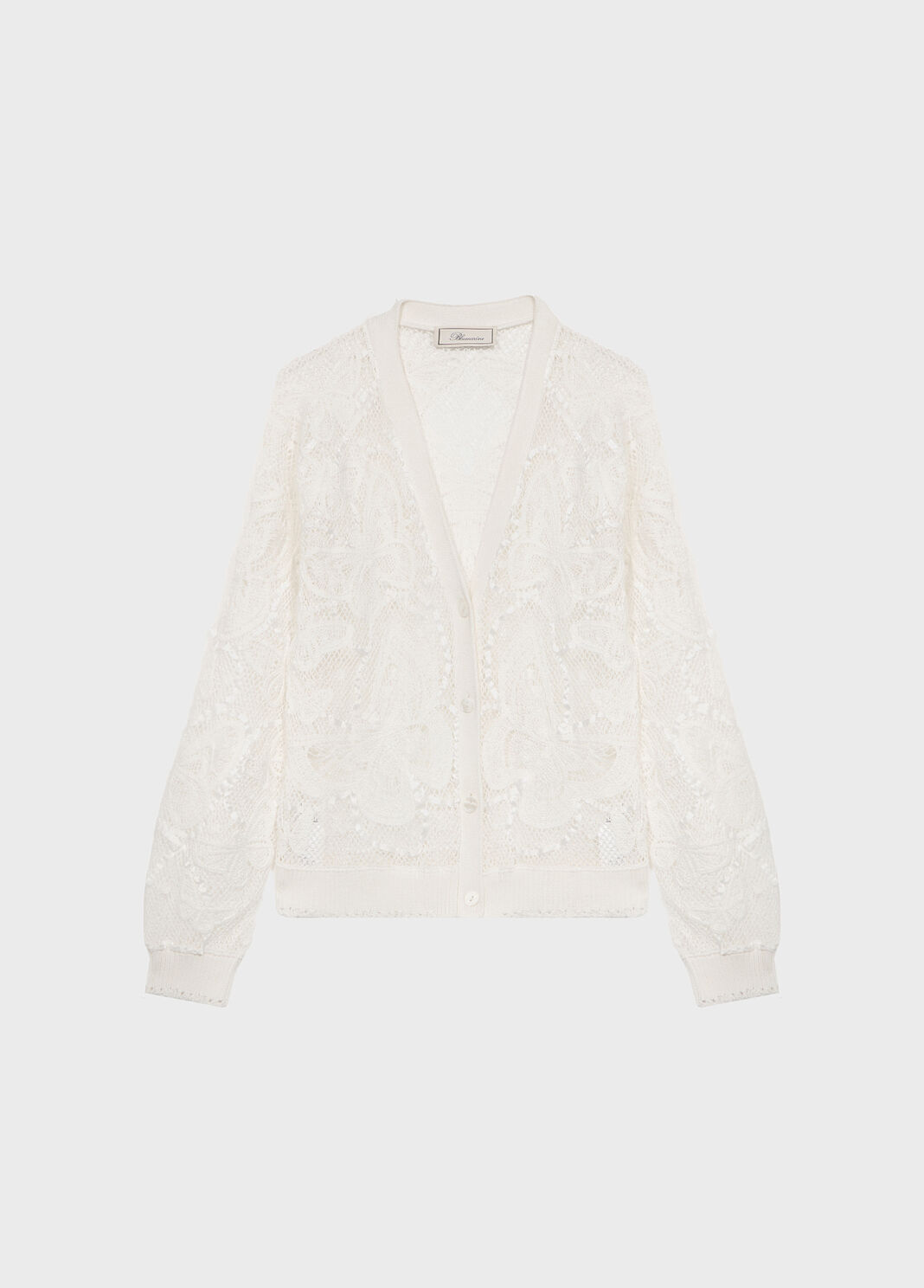 Cardigan en dentelle avec papillons et passementerie en satin  Blumarine - large image number 4