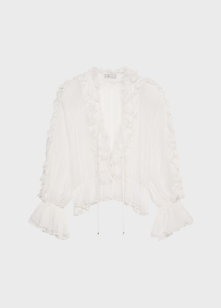 Chiffon shirt with flounce and ruffles  Blumarine - medium
