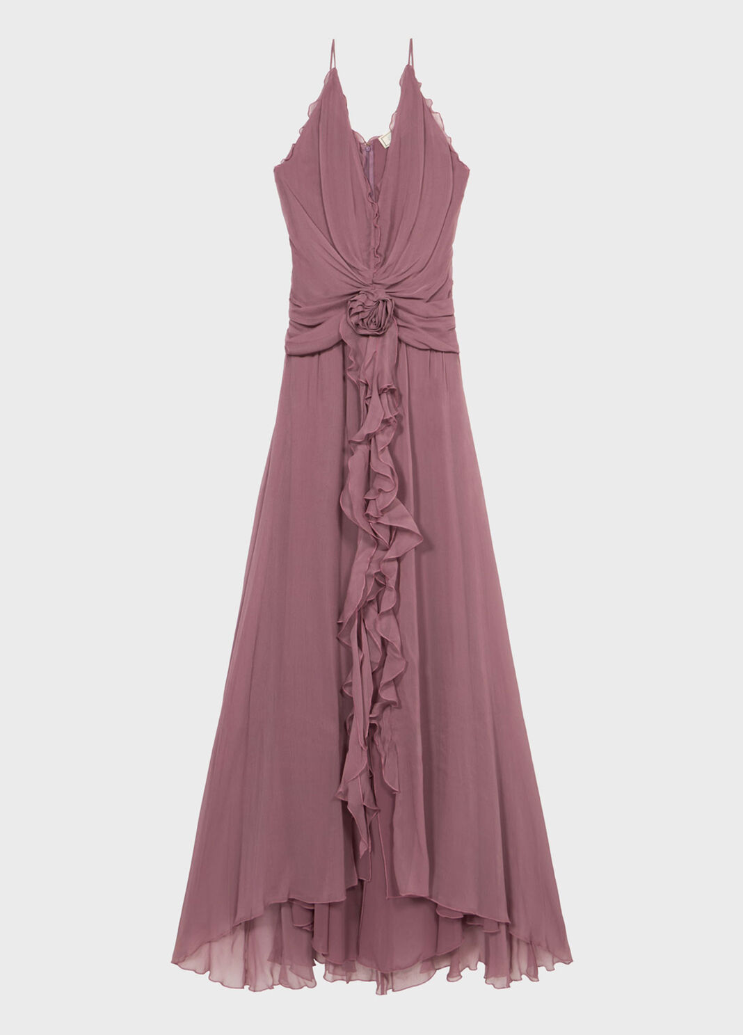 Langes Kleid aus Georgette mit 3D-Rose und Volant  Blumarine - large image number 4