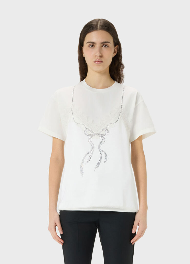 Jersey T-shirt with top-effect appliqu&eacute;  Blumarine - medium