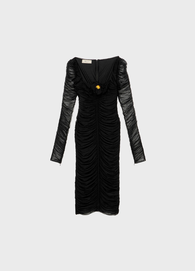 Midi-kleid aus tüll mit anstecknadel  Blumarine - large image number 4