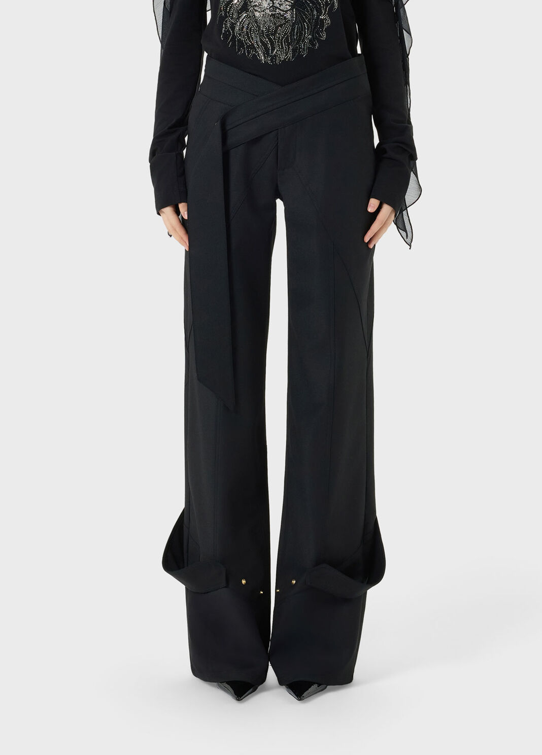 Pantalones de pernera ancha con detalles cargo  Blumarine - large image number 0