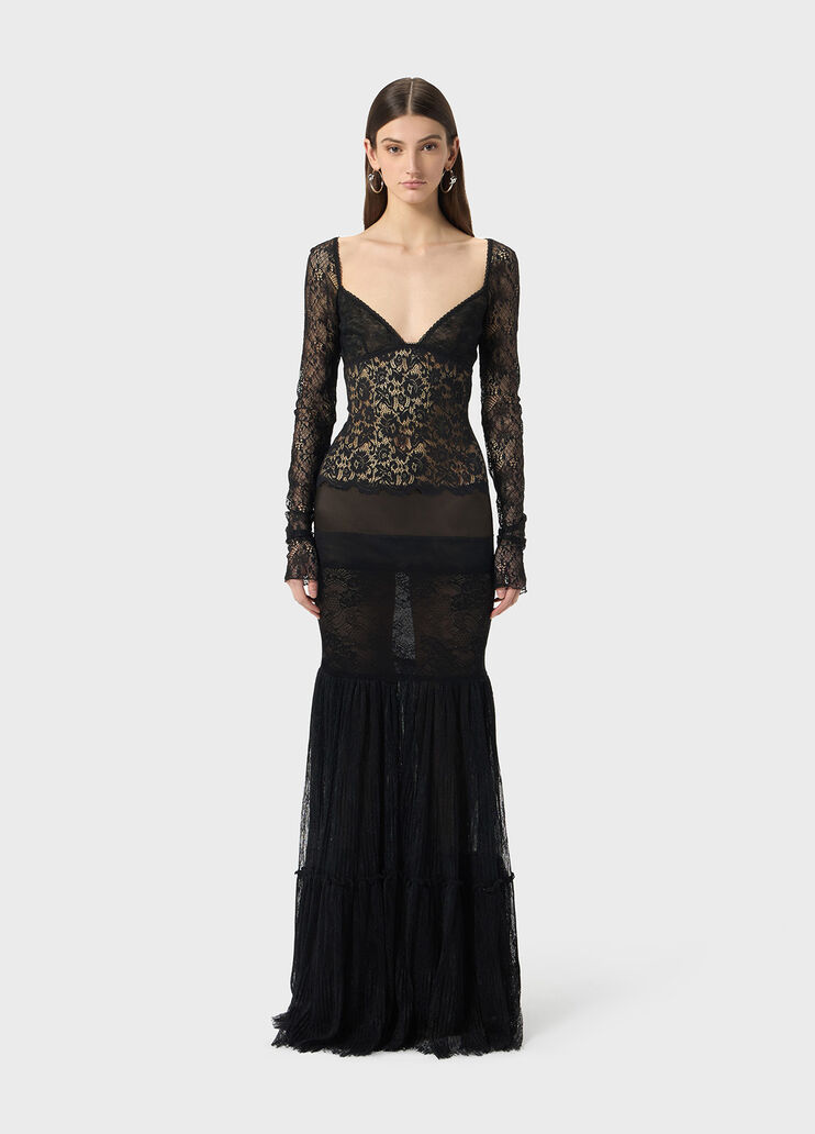 Long dress in lace and tulle  Blumarine - large image number 0