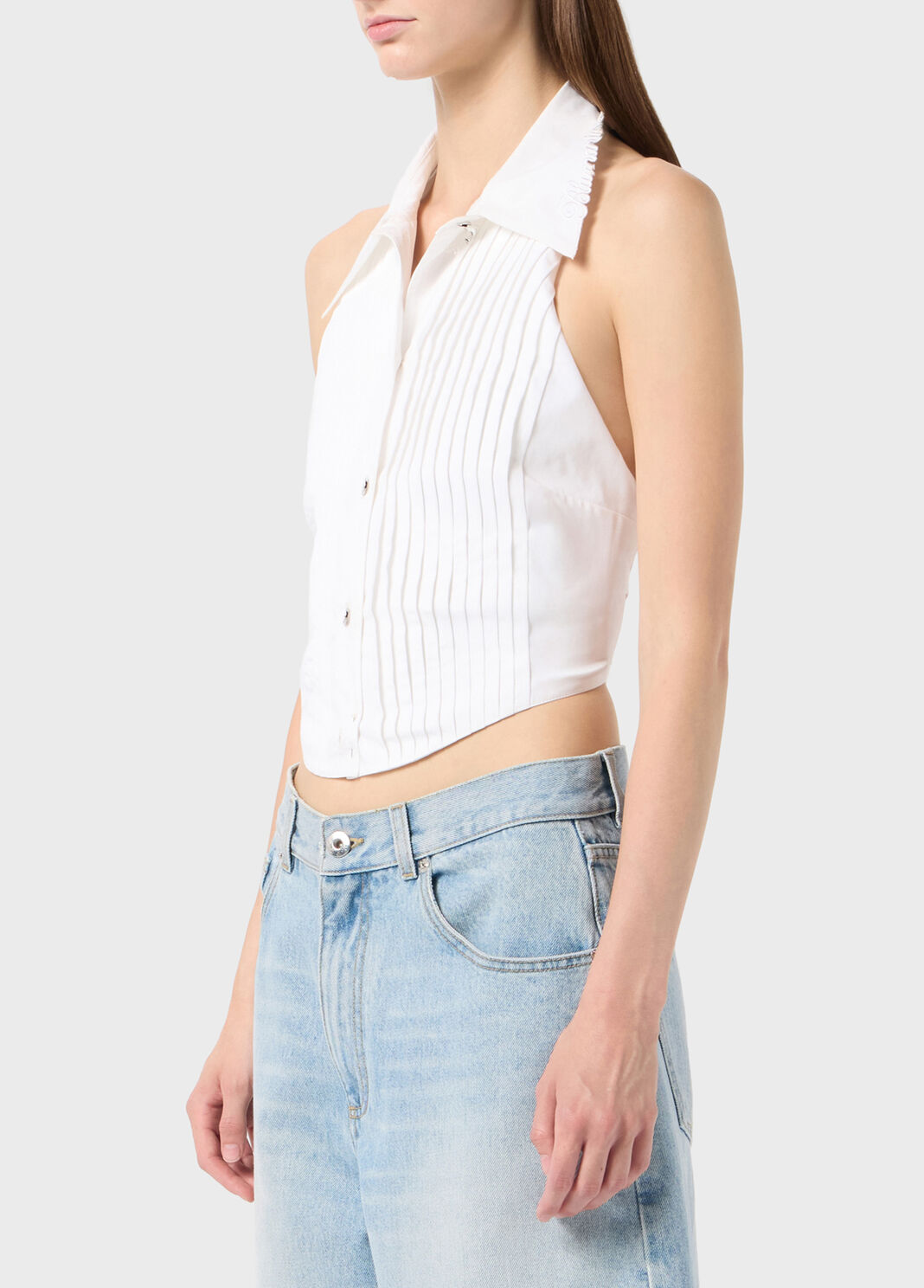 Top in popeline pliss&eacute;  Blumarine - large image number 2