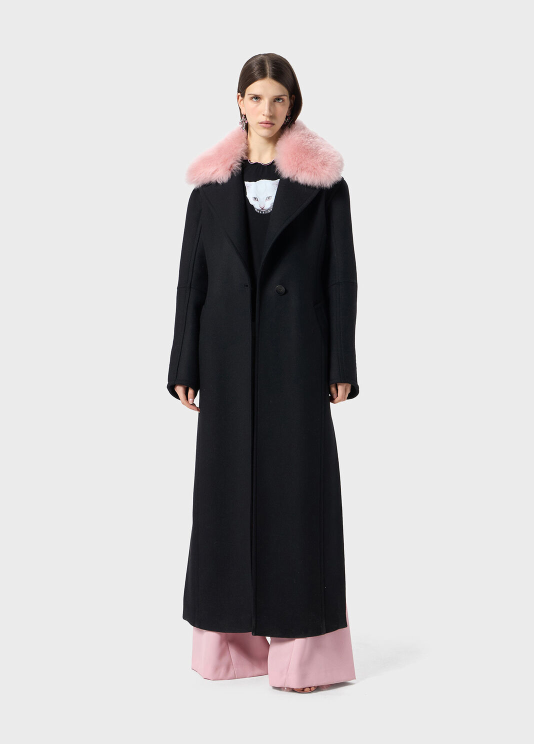 Long coat with faux fur collar  Blumarine - large image number 3