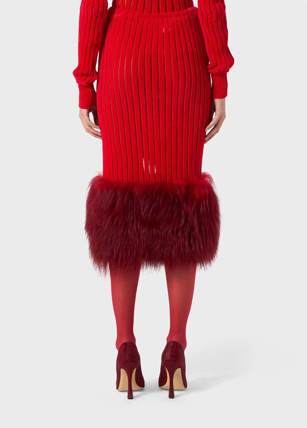 Midi strickrock mit fell  Blumarine - large image number 1