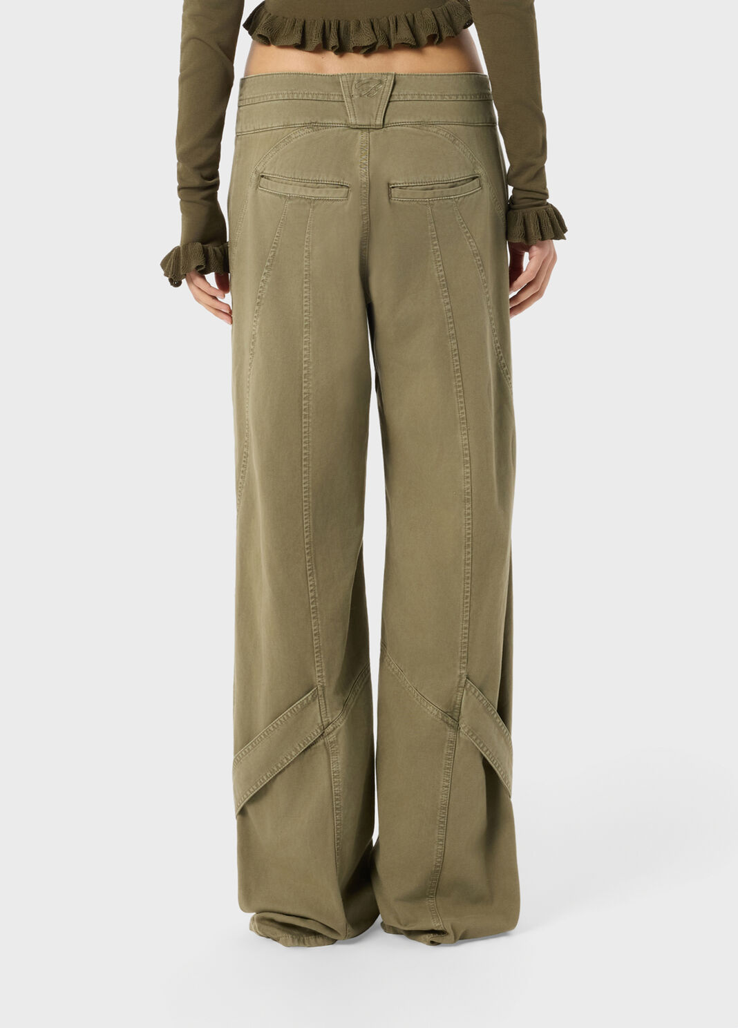 Pantalon large en coton bull  Blumarine - large image number 1