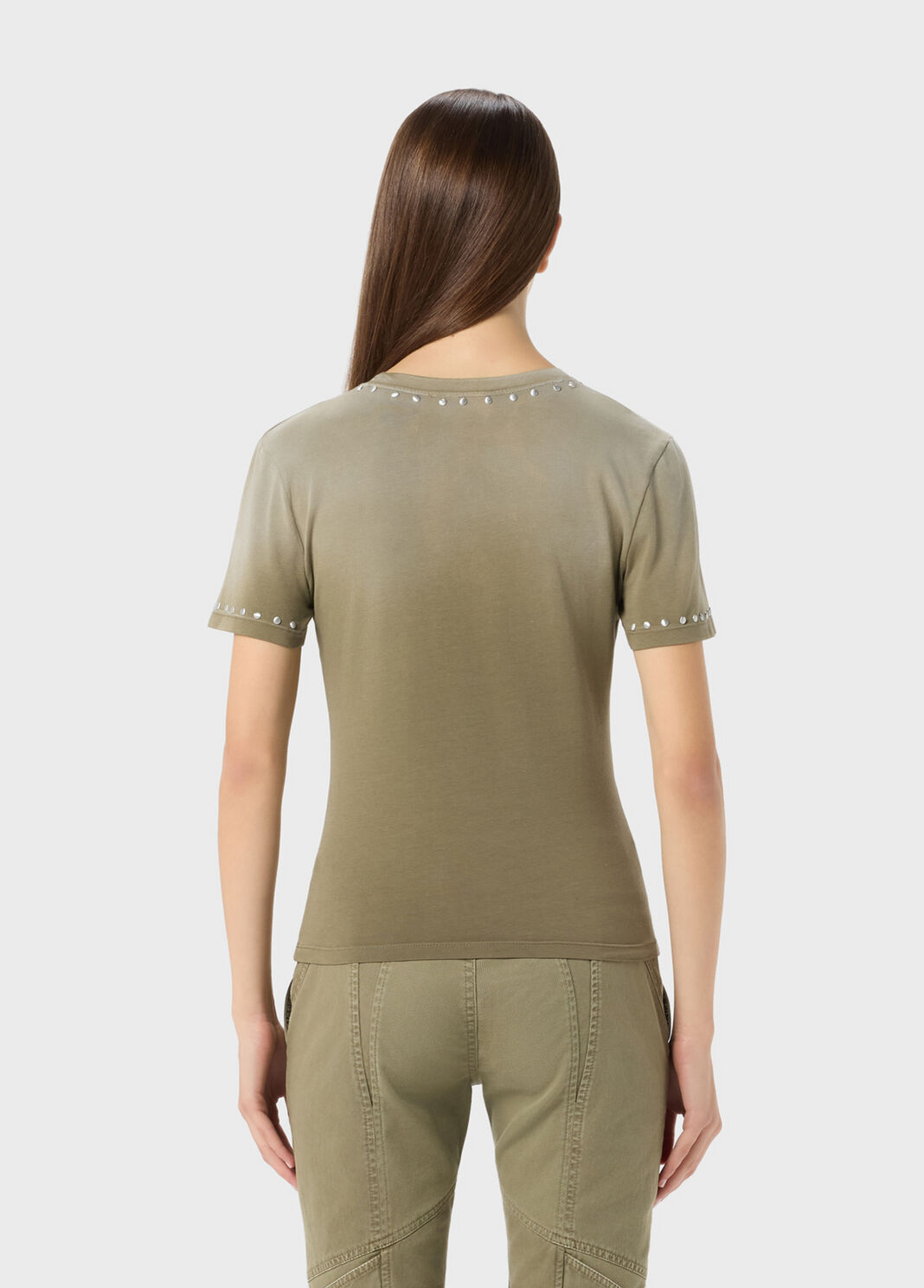 Printed Jersey T-Shirt with Embroidery  Blumarine - large image number 1