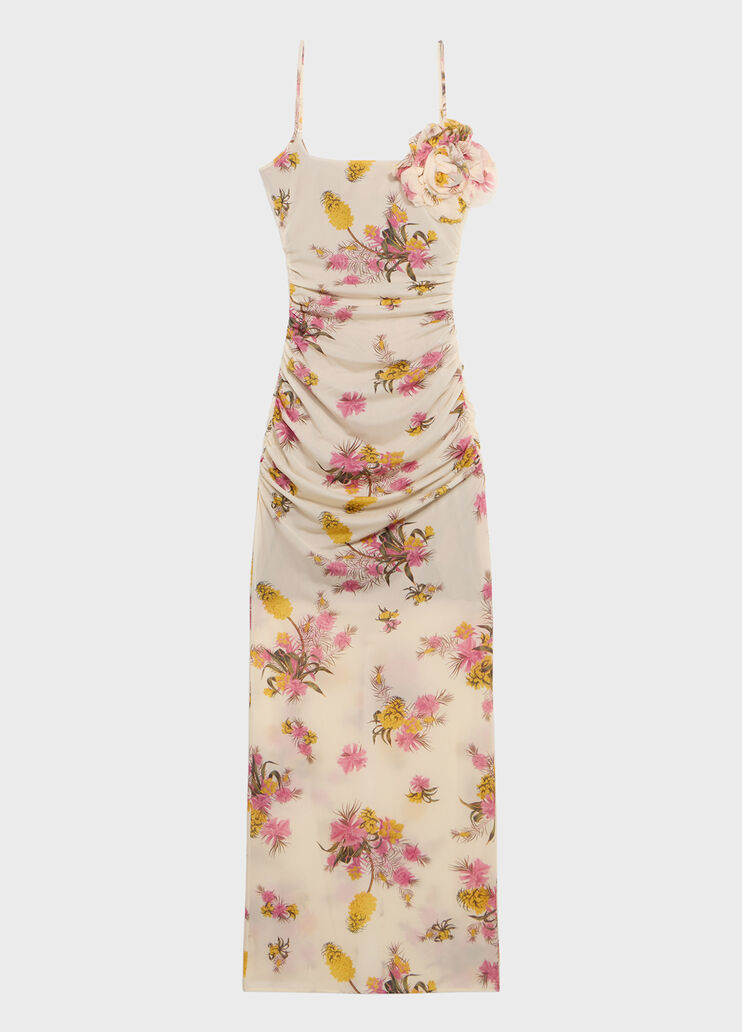 Robe longue en georgette &agrave; imprim&eacute; floral  Blumarine - medium