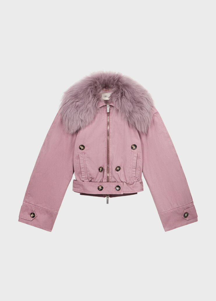 Canvas bomber jacket with fur  Blumarine - medium