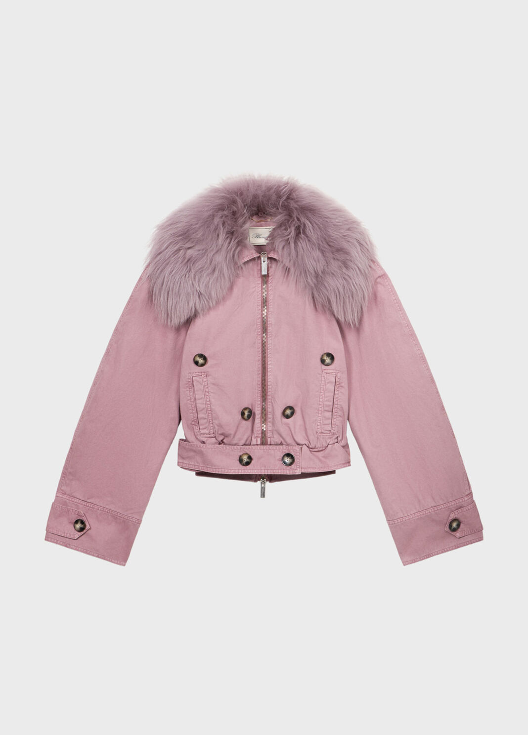 Canvas bomber jacket with fur  Blumarine - large image number 4