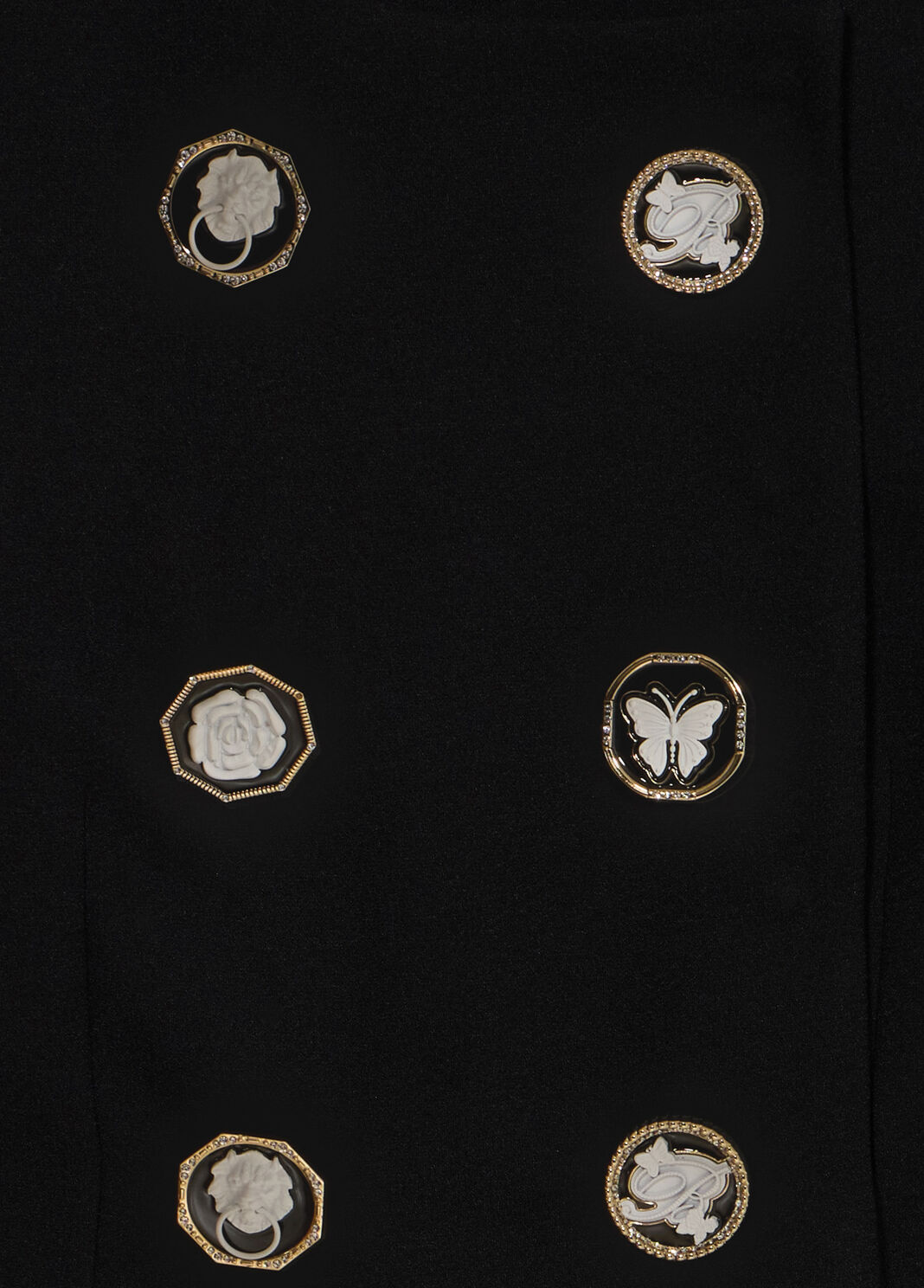 Veste crois&eacute;e en cady &agrave; boutons bijoux  Blumarine - large image number 6