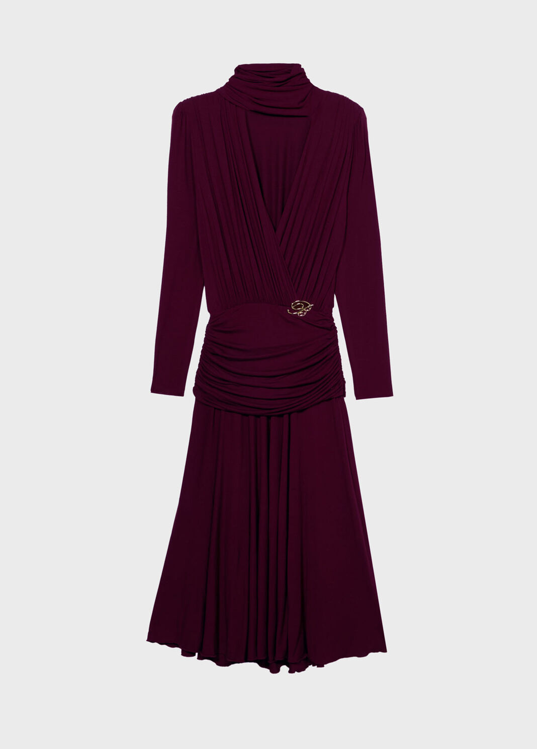 Jersey midi dress with stole and draping  Blumarine - large image number 4