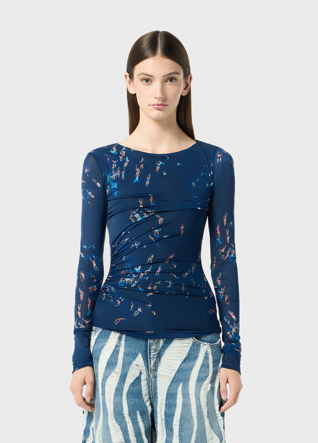 Printed second-skin jersey shirt  Blumarine - large image number 0