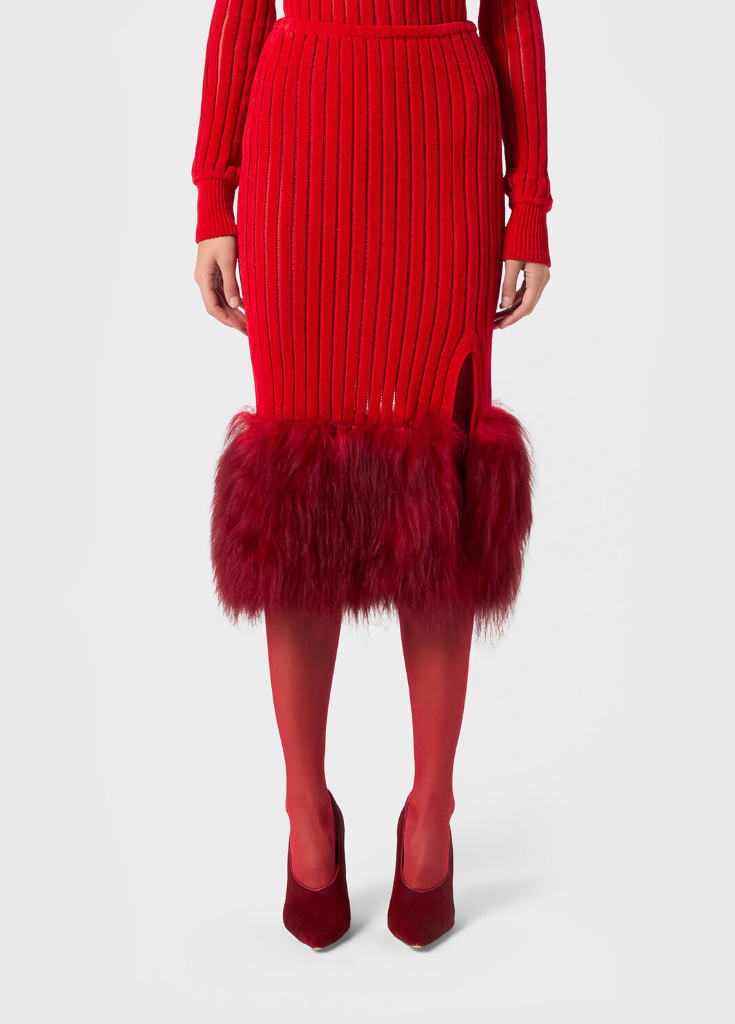 Midi strickrock mit fell  Blumarine - large image number 0