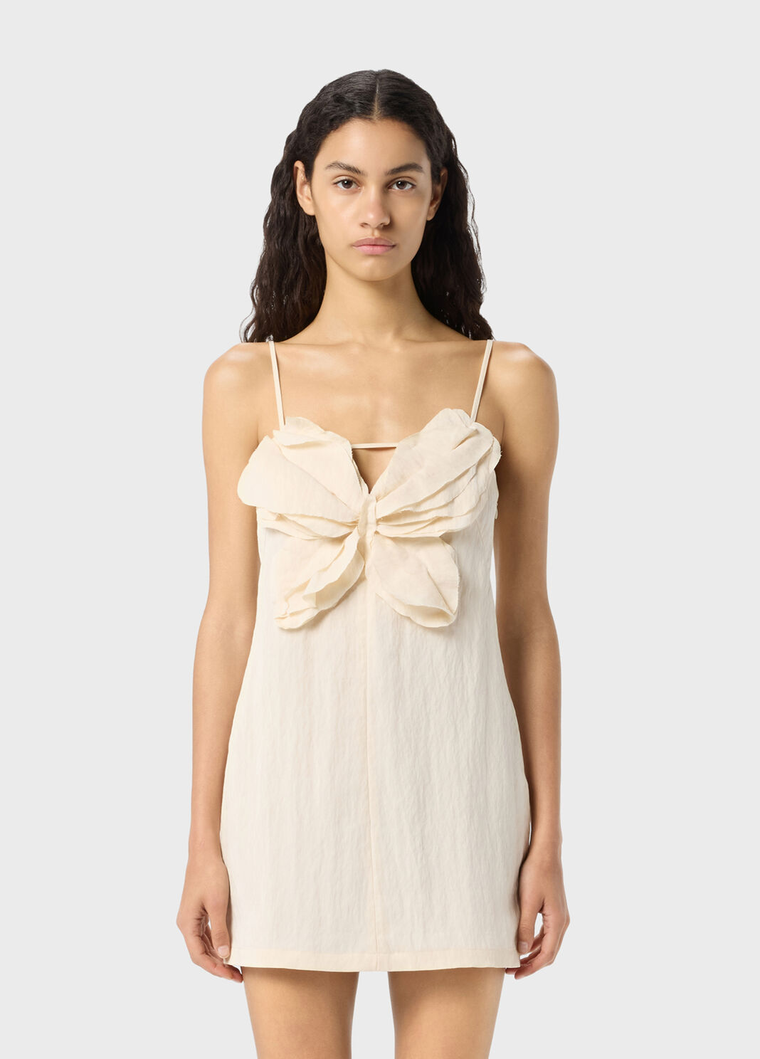 Robe courte en gabardine avec papillon  Blumarine - large image number 0