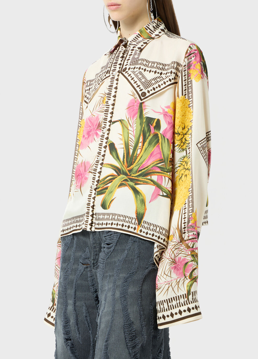 Foulard-print twill shirt  Blumarine - large image number 2