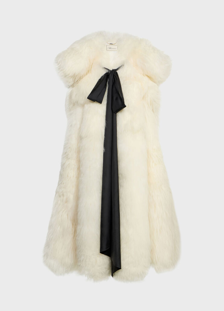 Fur cape with satin bow  Blumarine - medium