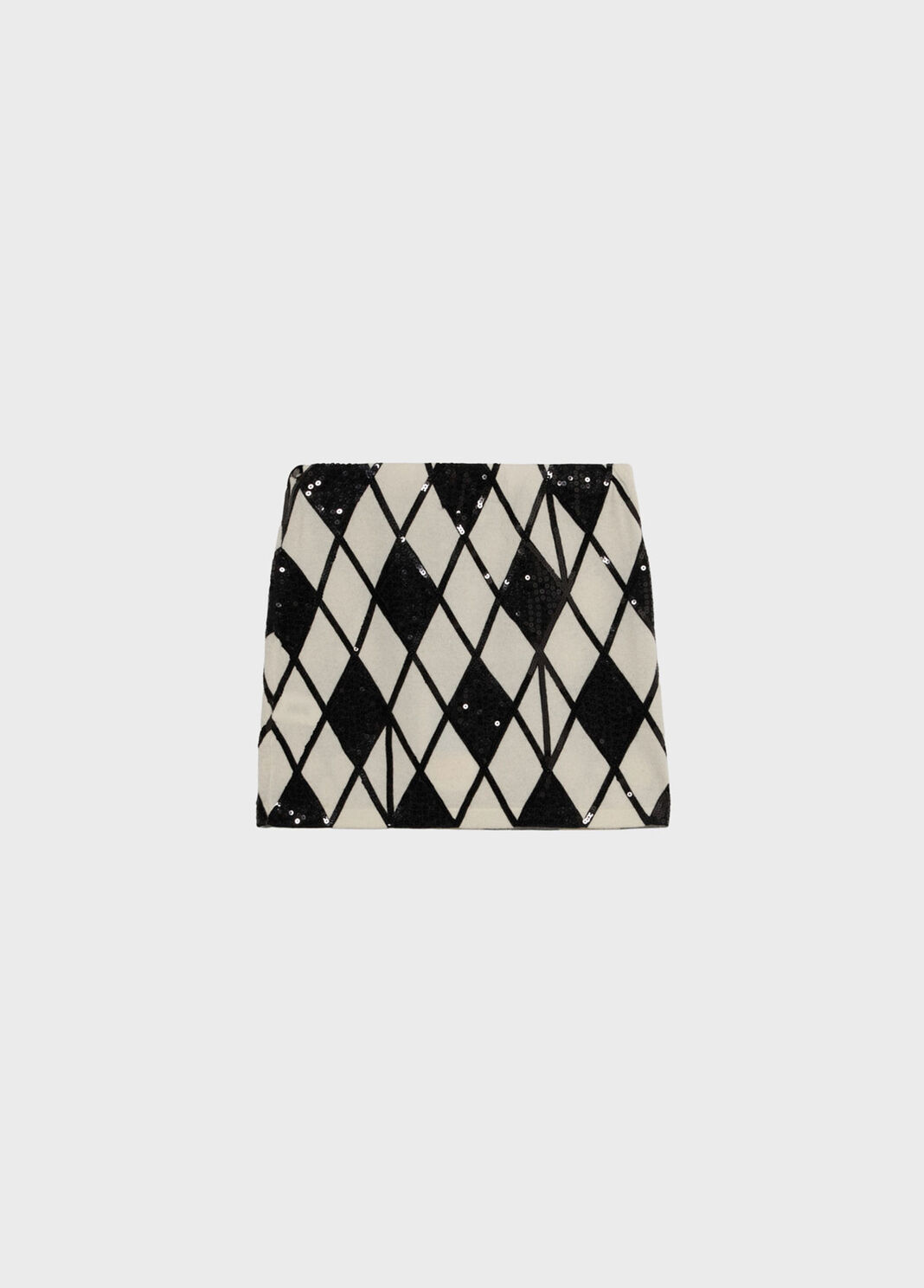 Short diamond-knit wool and cashmere skirt with sequins  Blumarine - large image number 4