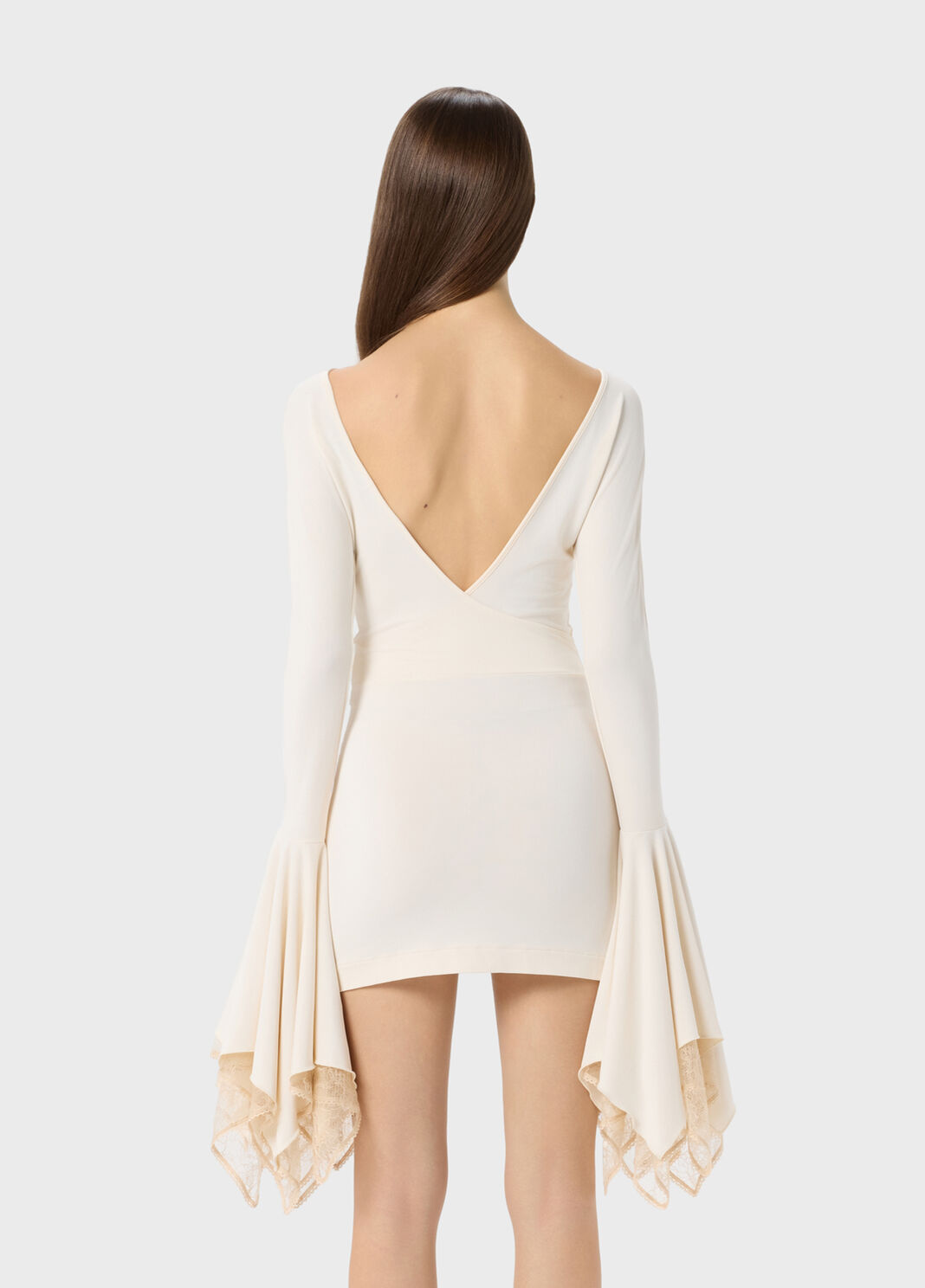 Short jersey dress with lace ruffles  Blumarine - large image number 1