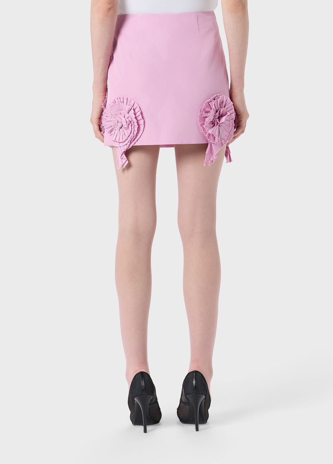 Short taffeta skirt with 3D roses  Blumarine - large image number 1