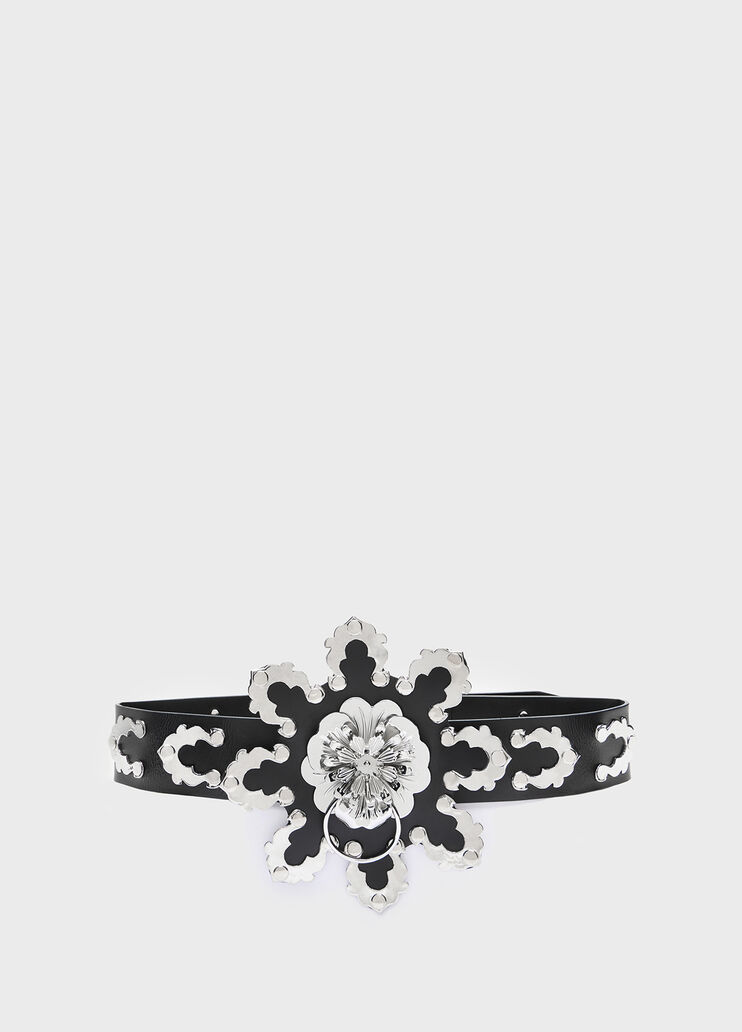 Leather belt with metal flower  Blumarine - medium
