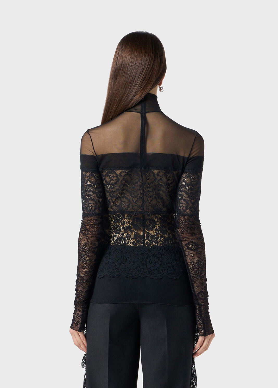 Tulle blouse with scalloped lace  Blumarine - large image number 1