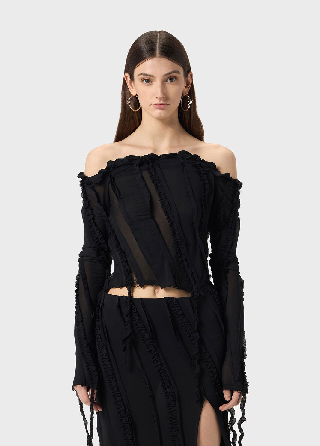 Jersey blouse with inlays  Blumarine - large image number 0