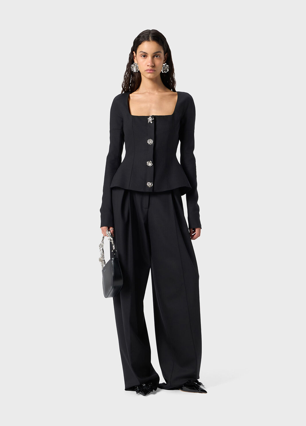 Twill jacket with jewel buttons  Blumarine - large image number 3