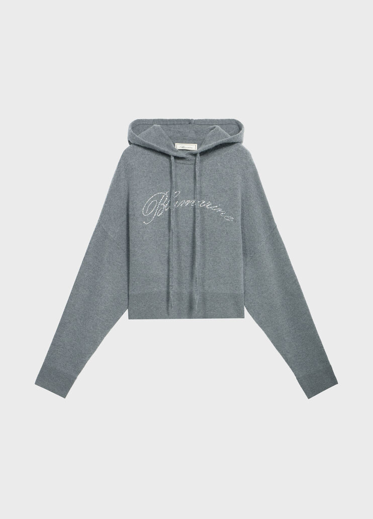 Wool sweatshirt with rhinestone embroidery  Blumarine - medium