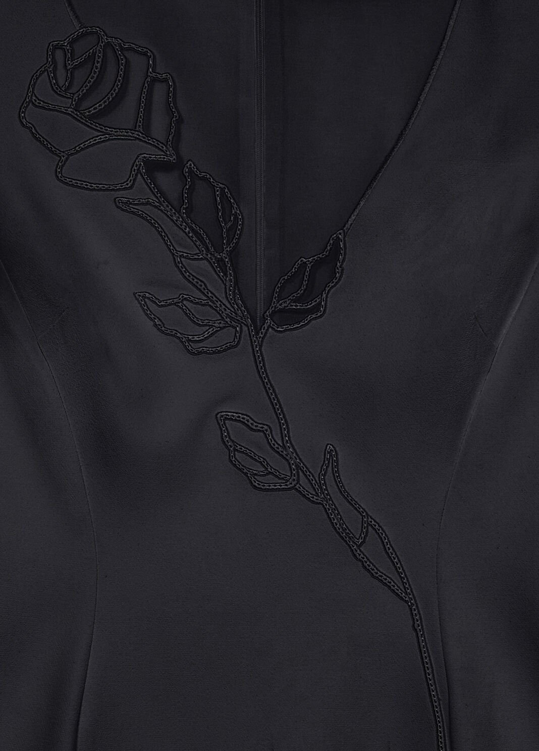 Robe courte en cady avec rose brod&eacute;e  Blumarine - large image number 6