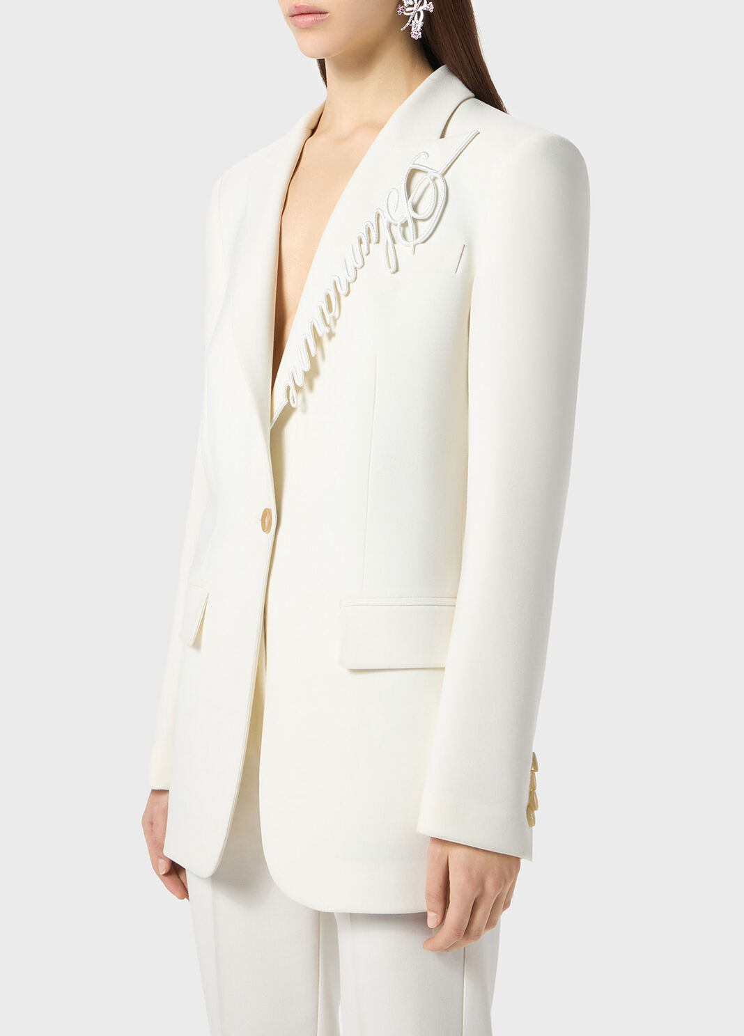 Twill jacket with embroidery logo  Blumarine - large image number 2