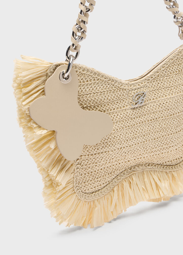 Butterfly raffia shoulder bag  Blumarine - medium