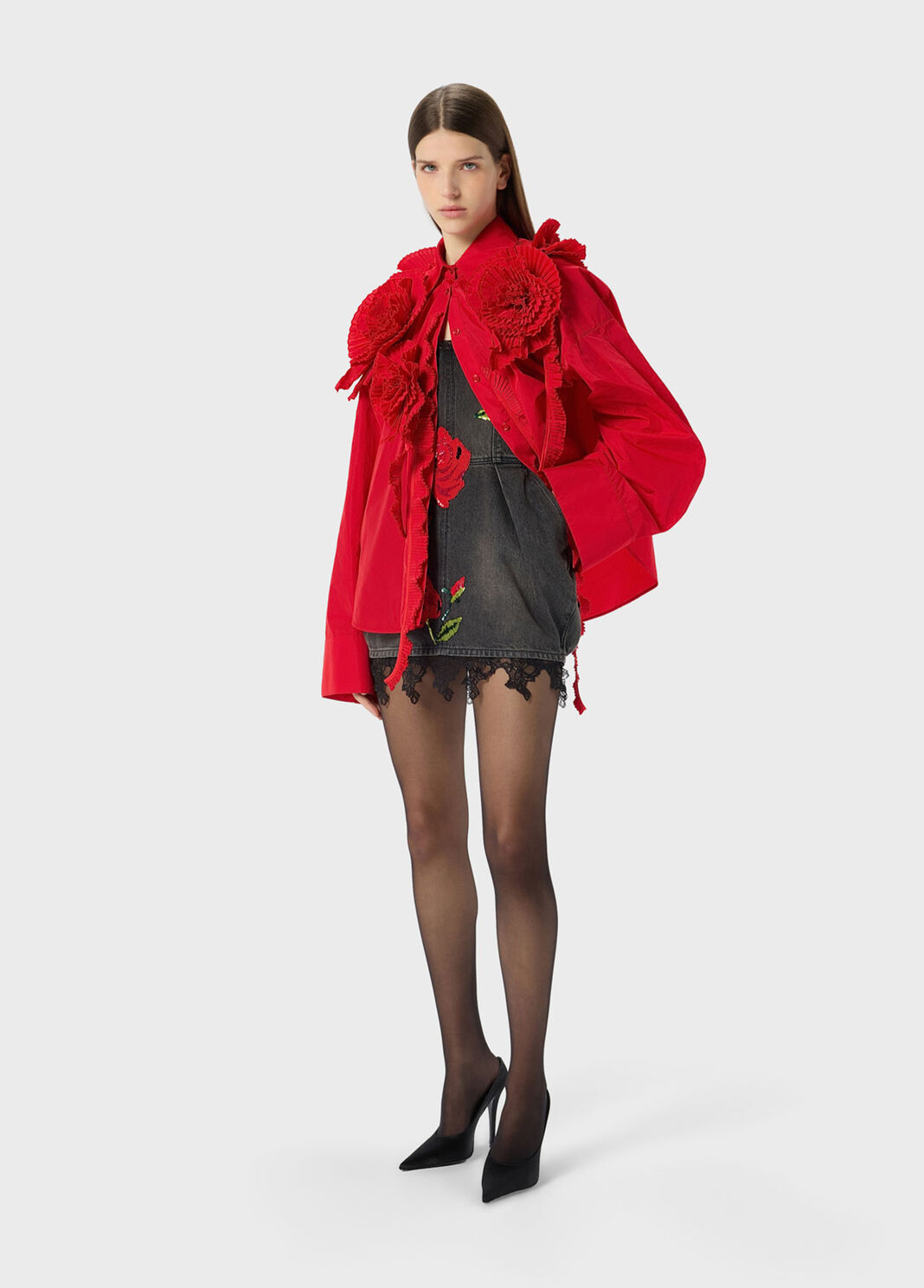 Taffeta shirt with 3D roses  Blumarine - large image number 3