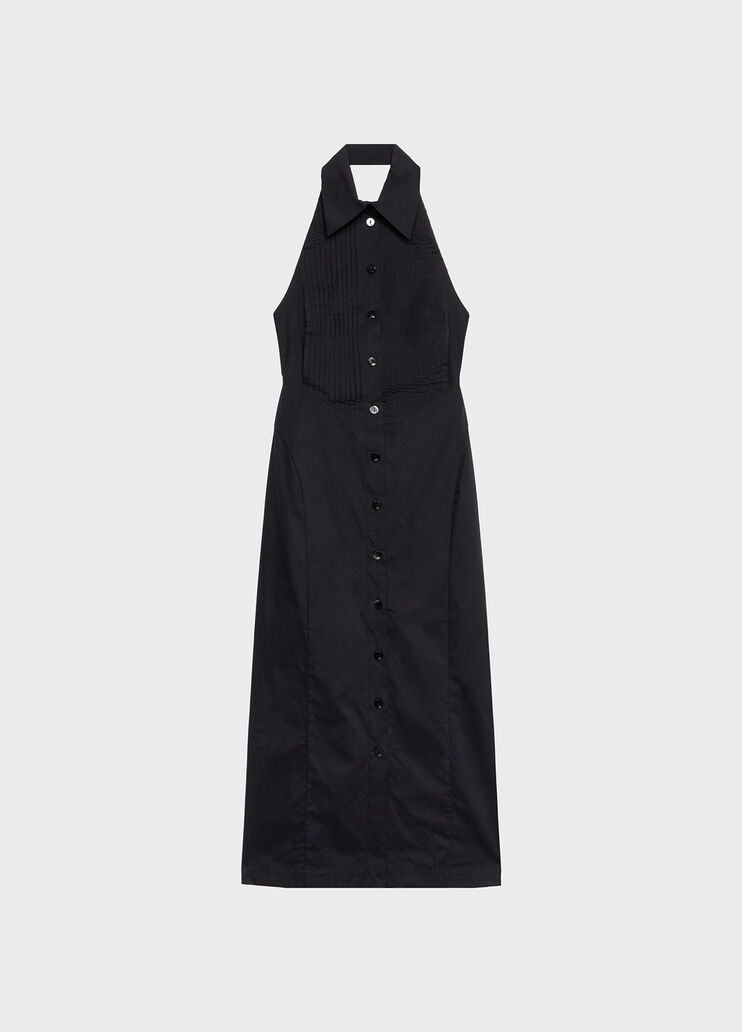 Poplin midi dress with pleating and buttons  Blumarine - medium