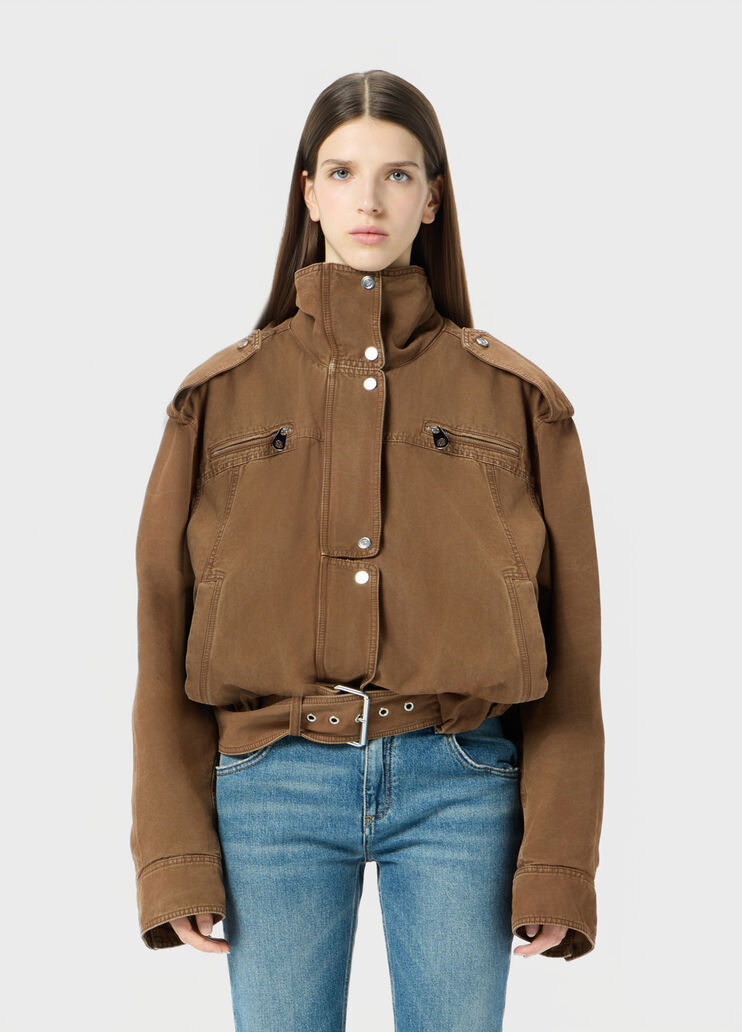 Canvas biker jacket with belt  Blumarine - medium