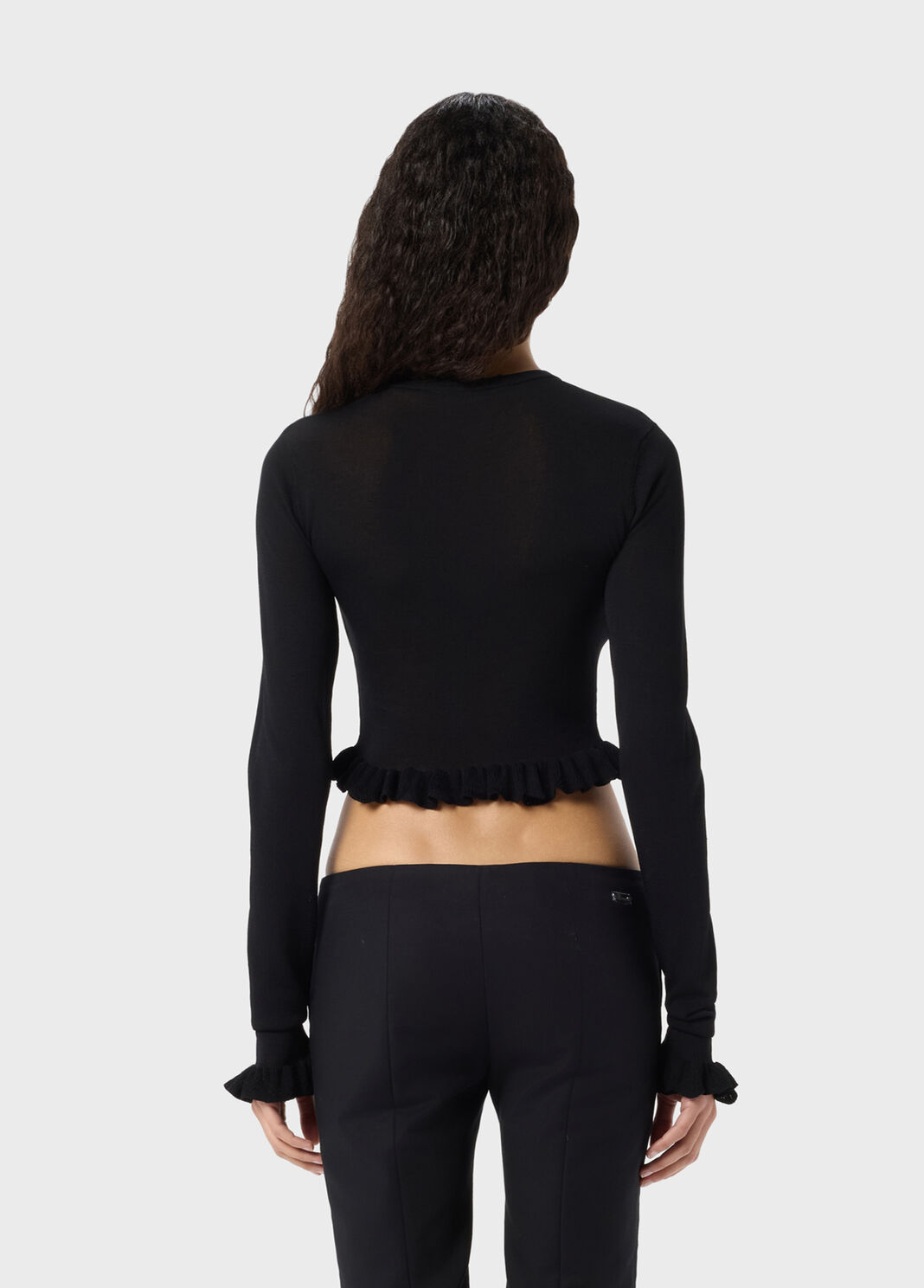 Cropped cardigan with ruffles  Blumarine - large image number 1