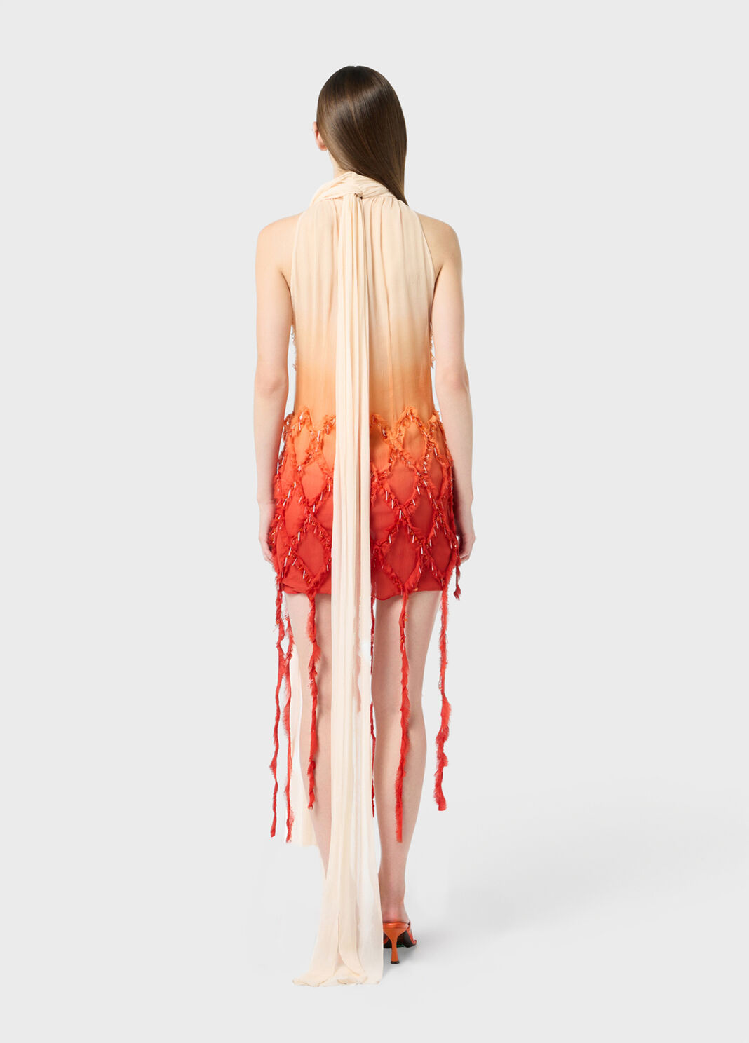 Short georgette dress with hand embroidery  Blumarine - large image number 1