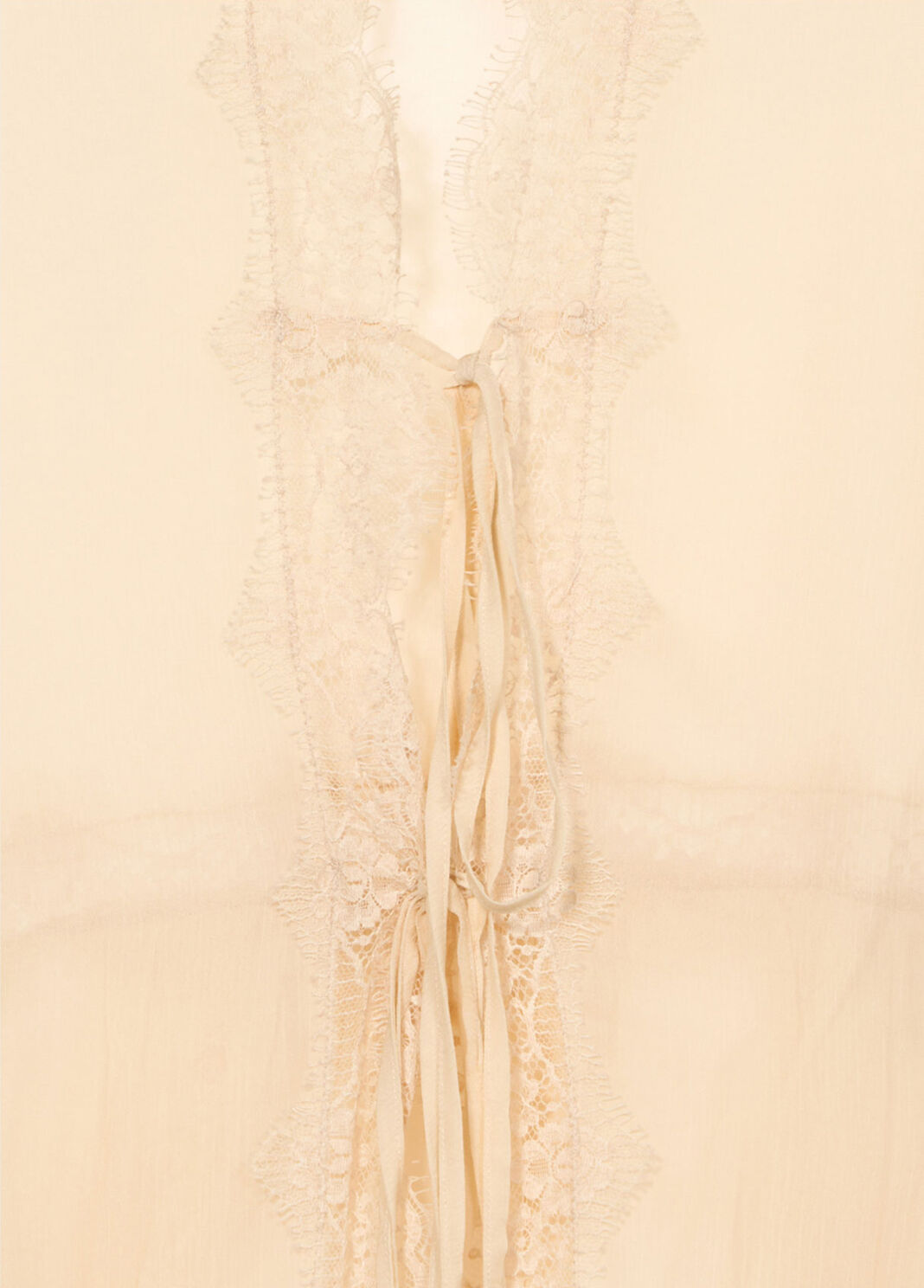 Crepe de chine and lace asymmetrical shirt  Blumarine - large image number 6