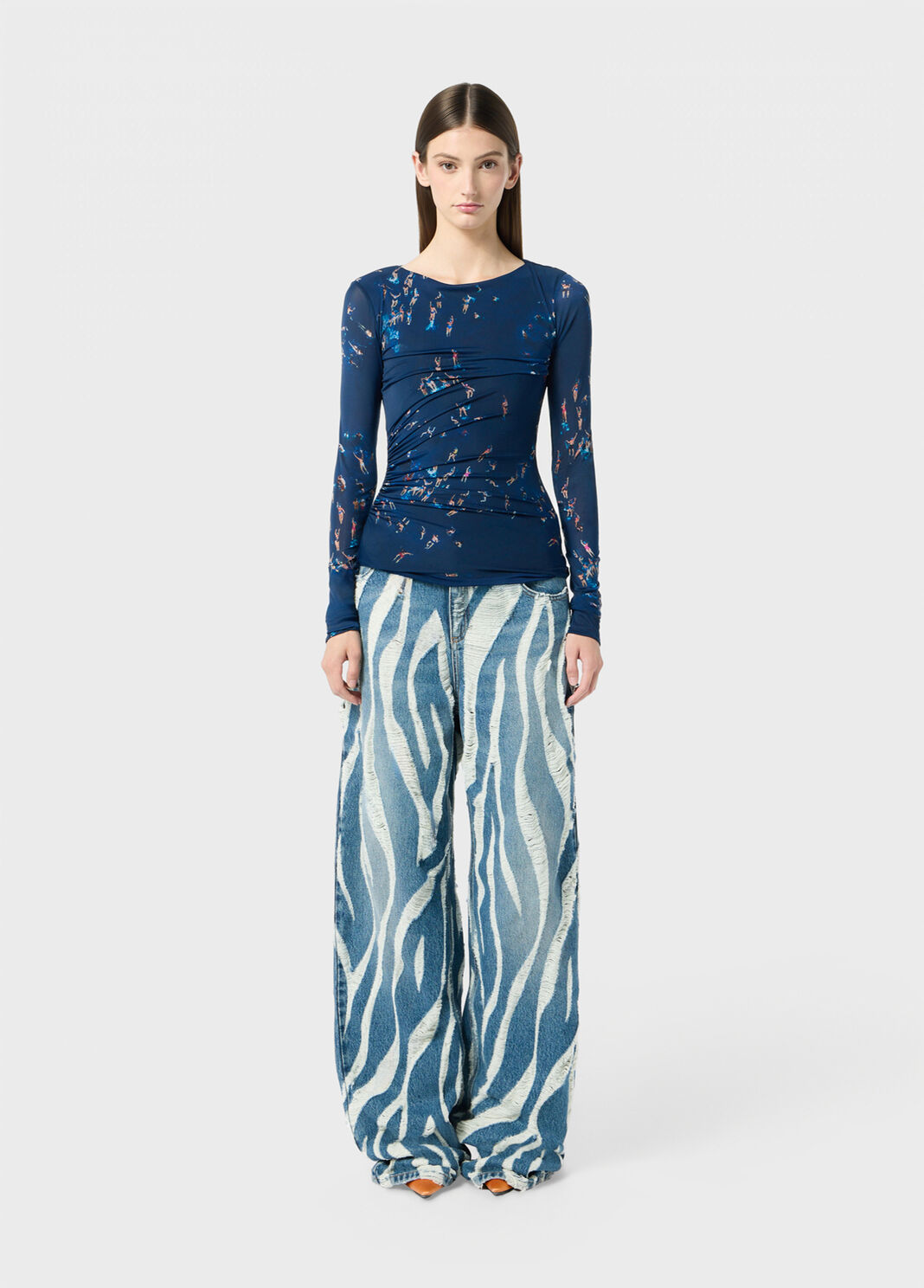 Printed second-skin jersey shirt  Blumarine - large image number 3