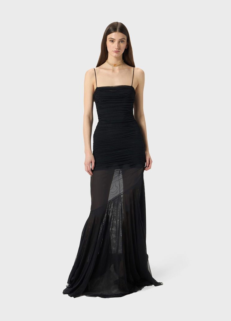 Long dress in tulle with ruffles  Blumarine - large image number 3