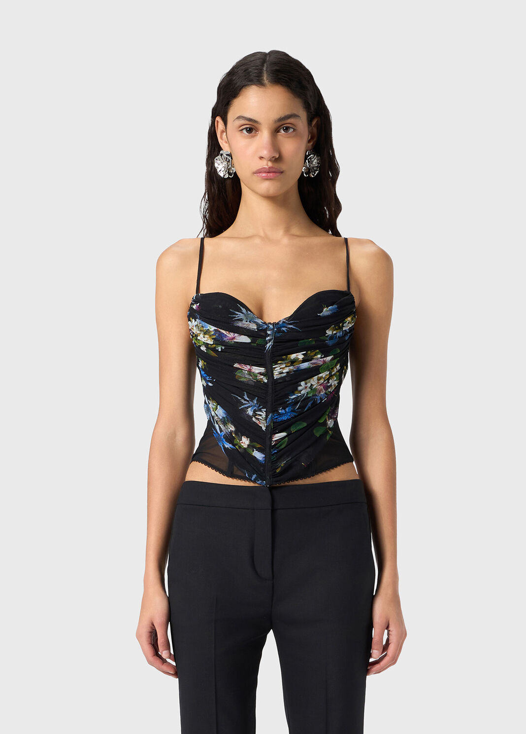 Top bustier in tulle stampato  Blumarine - large image number 0
