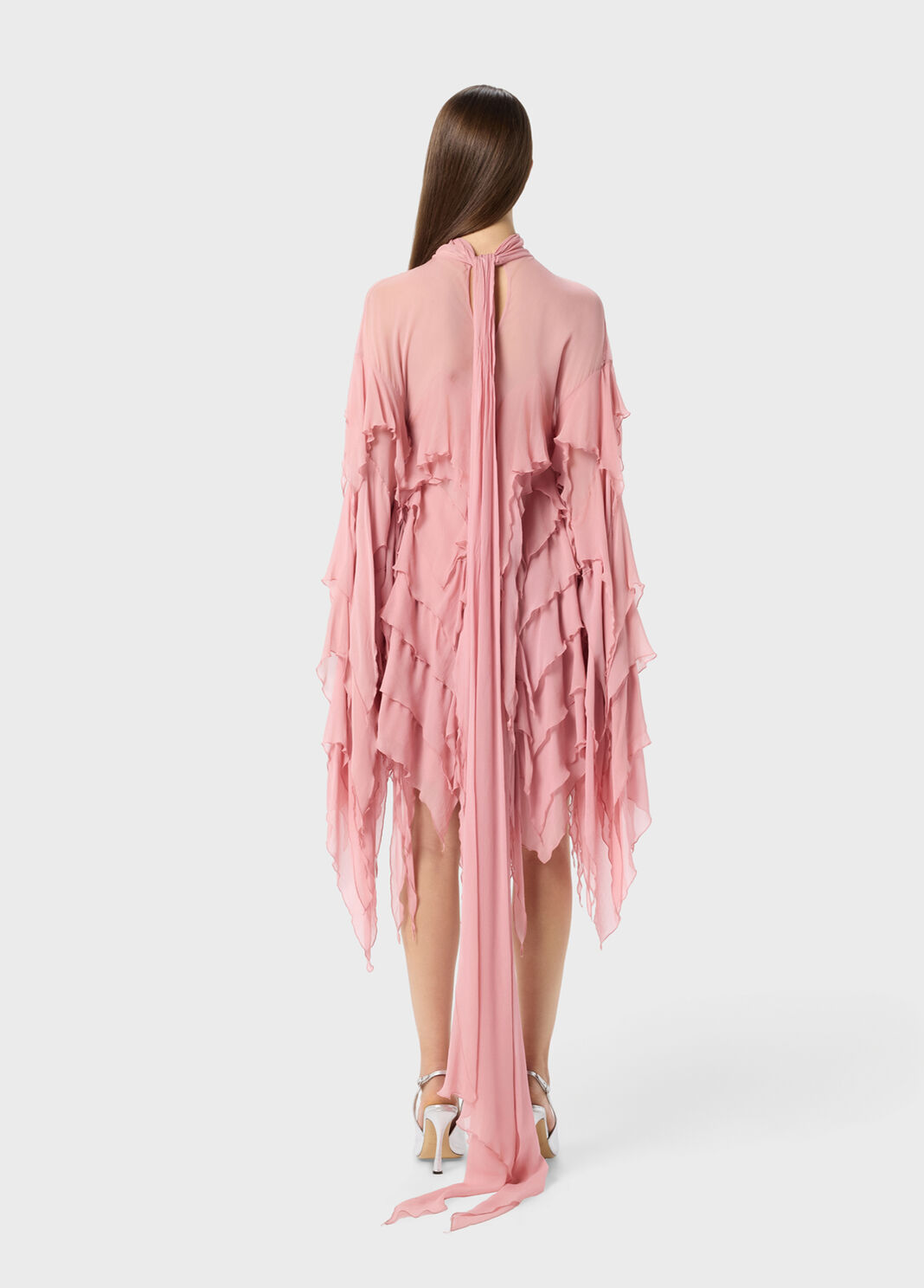 Short georgette dress with ruffles  Blumarine - large image number 1