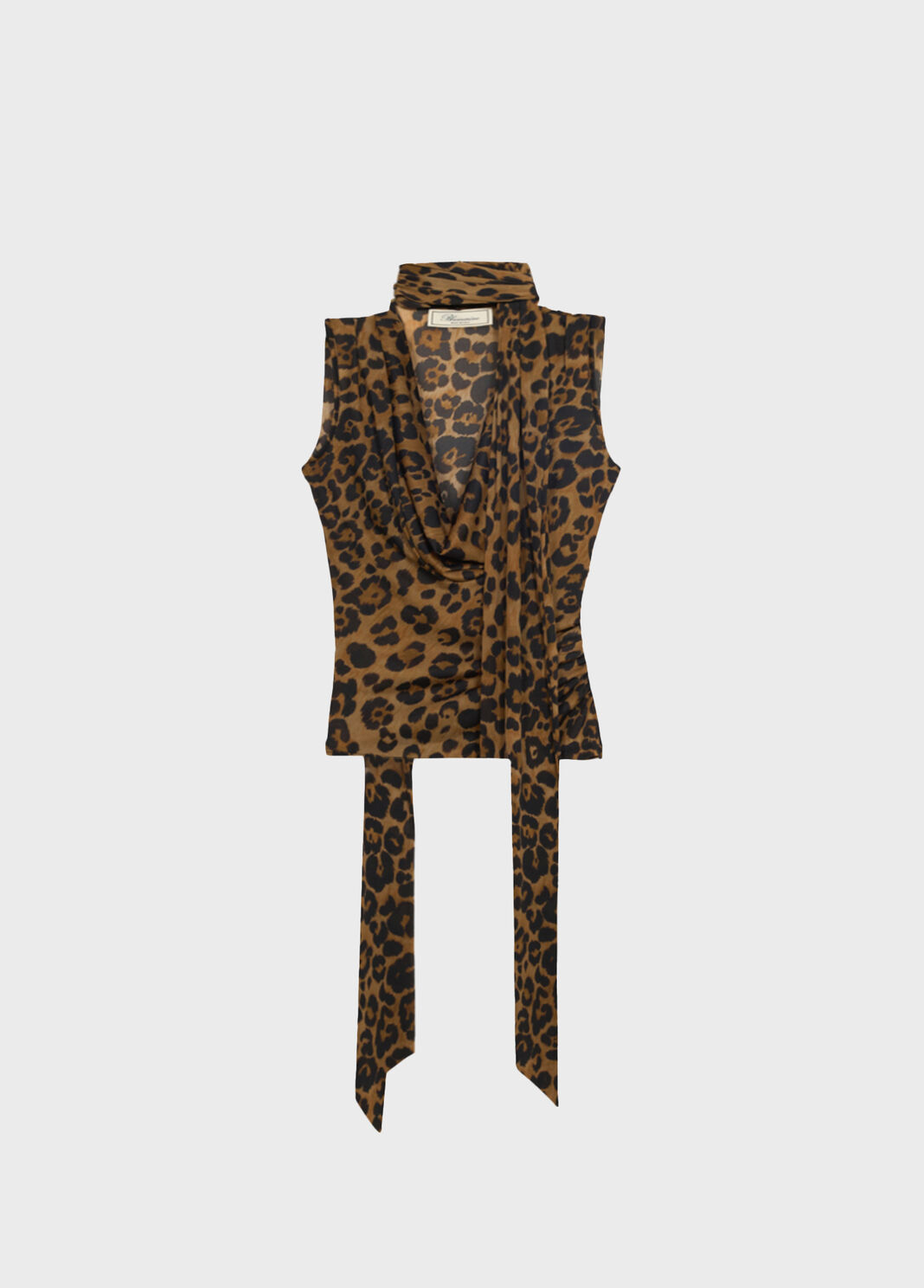 Animal-print jersey top with scarf  Blumarine - large image number 4
